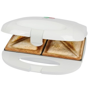Sandwich Maker Clatronic ST 3813, 820W, Alb, Placi Triunghiulare