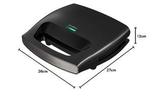 Sandwich Maker Grundig SWM2940, 750 W, Negru-Metalic, 2 Sandwichuri - Img 7