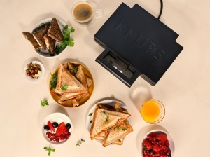 Sandwich Maker KRUPS FDK461, 850W, Placi ceramice antiaderente, Negru - Img 4