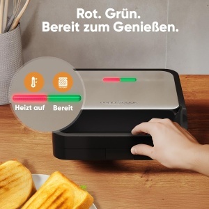 Sandwich Maker ProfiCook PC-ST 1297 750W Placi antiaderente Maner izolat termic - Img 5