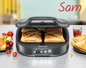 Sandwich Maker Rommelsbacher ST 1800 Schiefergrau 4 XL Sandwichuri 1800W - Img 4