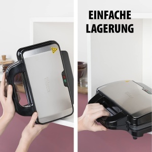 Sandwich maker Tristar SA-3060, 900W, placi adanci, negru, compact - Img 7