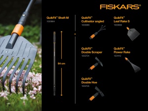 Sapa dubla Fiskars QuikFit 1000734 otel negruportocaliu lungime 185 cm - Img 4
