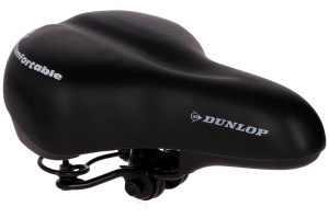 Sattel Bicicleta Dunlop, Negru, 26.5x18.5 cm, Gel pentru Confort