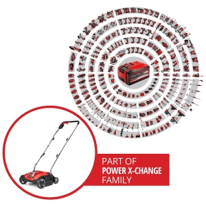 Scarificator fara fir Einhell GC-SC 18/28 Li-Solo Power X-Change (Li-Ion, 18 V, motor electric fara perii, rola de cutit de 28 cm, reglare adancime de lucru in 3 trepte, fara baterie si fara incarcator) - Img 2