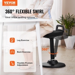 Scaun activ VEVOR Allen570 negru ajustabil pe inaltime cu design ergonomic - Img 2