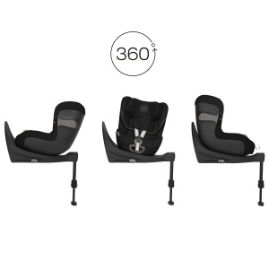 Scaun auto copii CYBEX Sirona S2 i-Size Moon Black 360deg rotativ - Img 5