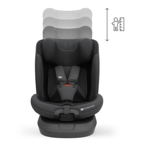 Scaun auto copii Kinderkraft I-GROW 2 PRO, 0-36 kg, rotire 360 grade, Isofix, Negru - Img 7