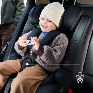 Scaun auto copii Kinderkraft SAFETY FIX 3 PRO 9-36 kg Isofix reglare tetiera si spatar Roz - Img 6