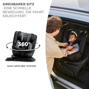 Scaun auto copii Kinderkraft XPEDITION2 i-Size 0-36 kg rotire 360deg Isofix negru - Img 5