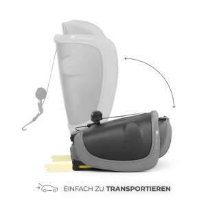 Scaun Auto Kinderkraft FIX2GO, 76-150 cm, cu Isofix, Gri - Img 6