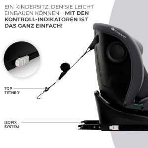 Scaun Auto Kinderkraft I-GROW, 0-36 kg, 360 rotire, gri - Img 6