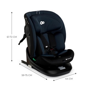 Scaun auto Kinderkraft I-GROW 0-36 kg, I-SIZE, 360 grade, Graphit - Img 9
