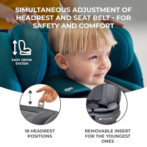 Scaun Auto Kinderkraft ONETO3, 9-36 kg, cu Isofix, Culoare Cherry Pearl - Img 5