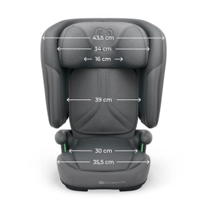 Scaun auto Kinderkraft UNITY 2 i-Size pliabil 100-150 cm gri reglare tetiera si spatar - Img 11