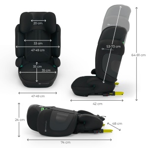 Scaun auto Kinderkraft XPAND 2 PRO, 100-150 cm, ajustabil, negru - Img 3