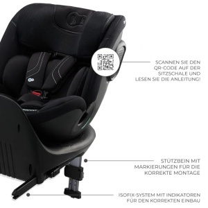 Scaun auto Kinderkraft XRIDER2 I-SIZE 40-150 cm, 5-Puncte, Negru - Img 12