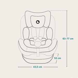 Scaun Auto LIONELO LAVENDER I-SIZE pentru copii 76-150 cm, cu ISOFIX - Img 9