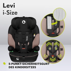 Scaun auto Lionelo Levi i-Size, 9-36 kg, 15 luni - 12 ani, cu suport pentru cap din memory foam - Img 5