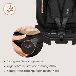 Scaun Auto Lionelo Moxie Next i-Size 40-105 cm, Rotativ 360, ISOFIX, Protectie Laterala - Img 5