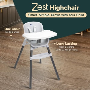 Scaun de masa Chicco Zest pentru bebelusi, ajustabil, 4.5 kg, design compact - Img 5