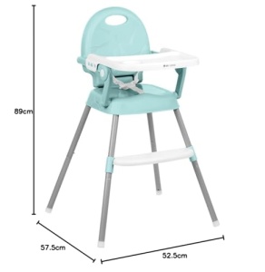 Scaun de masa copii KikkaBoo Spoony 3in1 reglabil pliabil verde menta - Img 10