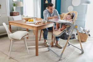 Scaun de masa copii Kinderkraft LASTREE, 2 in 1, gri, cu functie de inclinare - Img 9