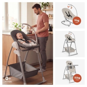 Scaun de masa hauck Sit N Relax 3in1, Bej, pentru bebelusi, ajustabil, pliabil - Img 3