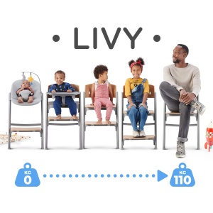 Scaun de masa Kinderkraft LIVY, 4in1, Ergonomic, Capacitate 110 kg, Design Minimalist - Img 2