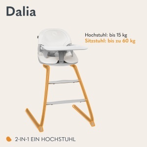 Scaun de masa multifunctional Lionelo Dalia 2-in-1 6-36 luni pana la 60 kg cu centura de siguranta si tavita detasabila - Img 2