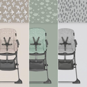Scaun de masa pentru copii Kinderkraft FOLDEE, pliabil, verde, cu centura 5 puncte - Img 8