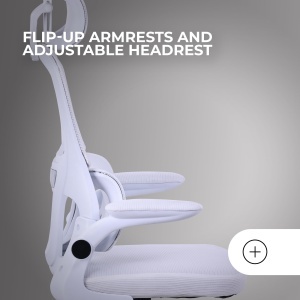 Scaun ergonomic Mars Gaming MGC-ERGOPRO, alb, inaltime ajustabila 120-130cm - Img 4