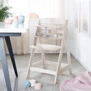 Scaun inalt pentru copii Babyhochstuhl Sit Up Flex, reglabil, din lemn, 6 luni - 70 kg, culoare Stone Washed - Img 5