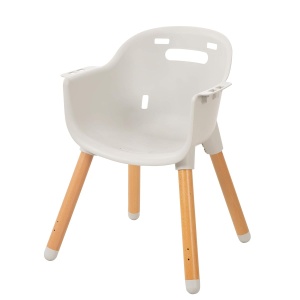 Scaun inalt si scaun pentru copii roba StyleUp Wood, gri, 2in1 - Img 4