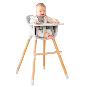 Scaun inalt si scaun pentru copii roba StyleUp Wood, gri, 2in1 - Img 14
