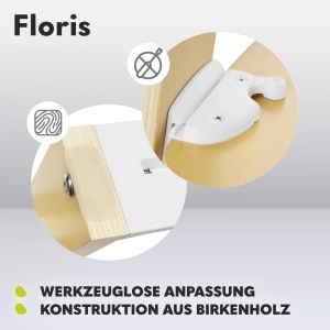 Scaun multifunctional Lionelo Floris 3-in-1 din lemn reglabil Natural - Img 5