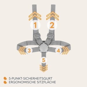 Scaun pentru copii LIONELO DALIA 2-in-1, 6-36 luni, 15 kg, cu 5-puncte de siguranta - Img 6
