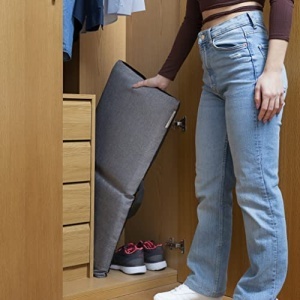Scaun pliabil InnovaGoods Sitinel negru-gri spatar reglabil design modern - Img 12