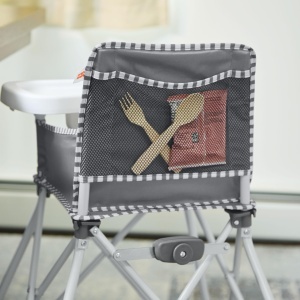 Scaun portabil pentru copii Bright Starts Pop N Dine, Unisex, gri, 6 luni - Img 10