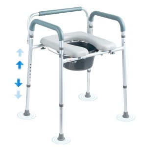 Scaun toaleta VEVOR FBL730211 Reglabil 7 trepte Capacitate 158 kg Eimer 58 L
