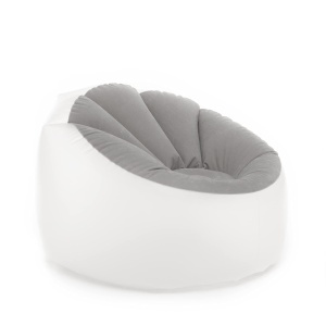 Scaun umflat Chight InnovaGoods cu LED-uri colorate si telecomanda, gri