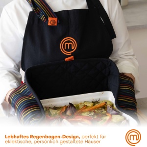 Sch apron MasterChef, 100 bumbac, ajustabila, multicolor - Img 2
