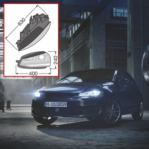 Scheinwerfer LED OSRAM LEDriving pentru VW Golf 7, Black Edition, 200 mai multa lumina - Img 2