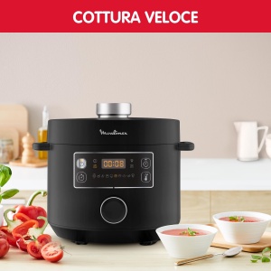 Schnellkochtopf Electric Moulinex Epic Turbo Cuisine CE7548, 1090 W, Negru - Img 2