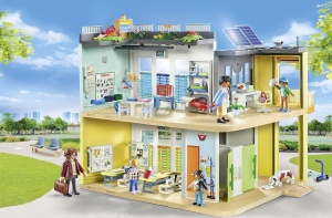 Scoala Mare Playmobil 71327 cu Tabla Interactiva pentru Copii de la 5 Ani - Img 3