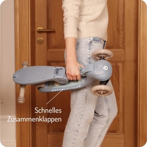 Scooter 2-in-1 MoMi Debe cu Klappsitz, pentru copii, 50 Kg, 3 roti LED - Img 5