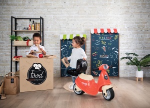 Scooter pentru copii Smoby Food Express, design retro, cu 2 roti silentioase - Img 8