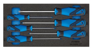 Screwdriver GEDORE 1500 CT1-2163 TX cu insertie Check-Tool, siguranta si organizare
