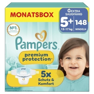 Scutece Pampers Premium Protection, Marimea 5, 148 bucati, 12kg-17kg