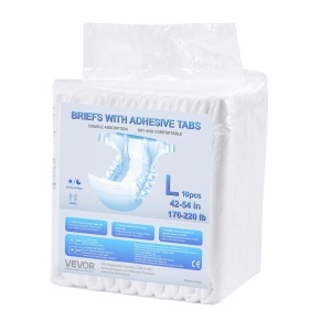 Scutece pentru adulti VEVOR Inkontinenzslips marimea L 40 bucati protectie anti-scurgere 3D si indicator de umiditate - Img 9